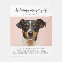 In Love Memory Foto Pet Memorial Blanket Fleecedecke
