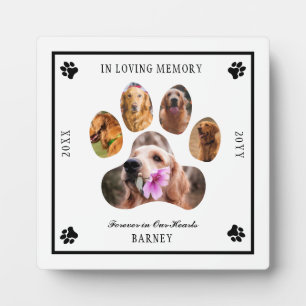 In Love Memory Foto Pet Memorial - White Black Fotoplatte