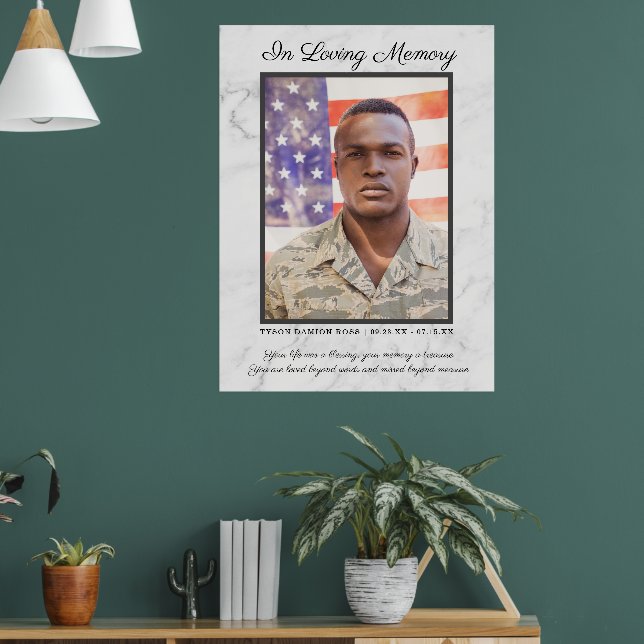 In Love Memory Foto Quote Beerdigung Memorial Poster (Wohnzimmer 1)