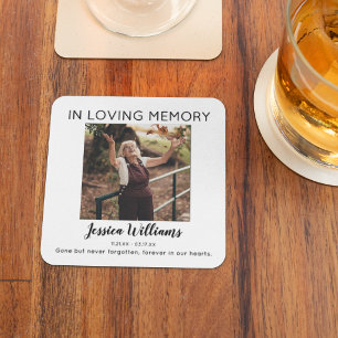 In Love Memory   Foto Rechteckiger Pappuntersetzer