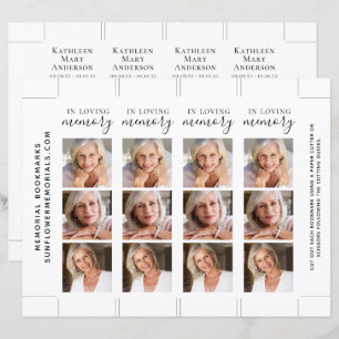 In Love Memory Foto Strip Memorial Lesezeichen