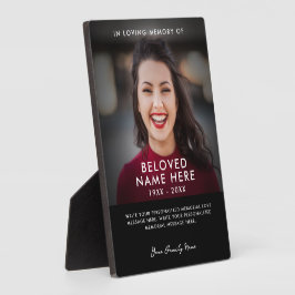In Love Memory Foto Tribute Fotoplatte