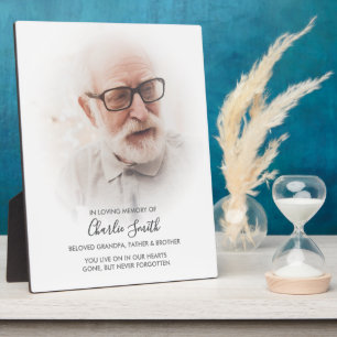 In Love Memory: Foto und Message Tribute Fotoplatte
