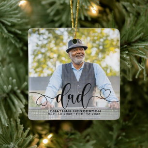 In Love Memory Foto Vater Keramik Ornament