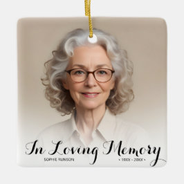 In Love Memory Foto Weihnachten Keramikornament