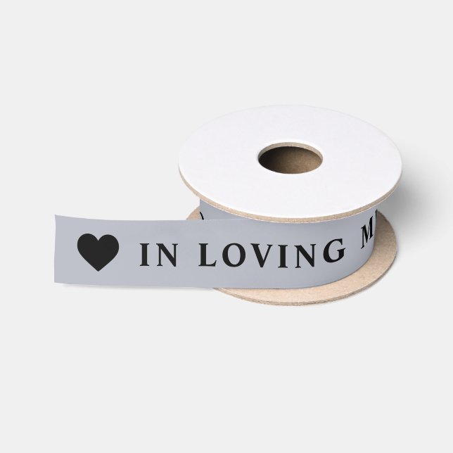 In Love Memory | Frostsilber Satinband (Spule)