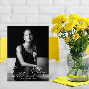 In Love Memory Full Foto Flat Funeral Programm