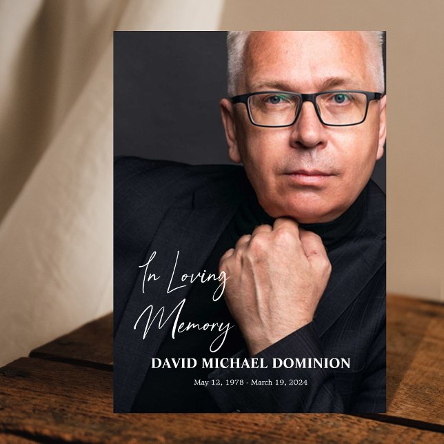 In Love Memory Full Foto Flat Funeral Programm (Von Creator hochgeladen)