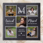In Love Memory Funeral Memorial Foto Collage Button<br><div class="desc">Ehre deinen Lieben mit einer individuellen Gedenktafel in einem rustikalen Schiefergestalter-Design. Diese Collage-Taste zum Gedenken an das Foto ist das ideale Geschenk für dich, deine Familie oder deine Freunde, die Liebsten zu ehren. Wir hoffen, dass Ihr Gedenkknopf Ihnen Freude, Frieden und glückliche Erinnerungen bringen wird. Zitat " Ihr Leben war...</div>