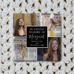 In Love Memory Funeral Memorial Foto Collage Button<br><div class="desc">Erinnern Sie sich an einen geliebten mit diesem wunderschönen modernen in liebevoller Erinnerungsschaltfläche. Mit 4 Instagram-Fotografien Ihres Familienmitglieds oder Freundes, eine elegante Vorlage mit der Überschrift 'In liebevoller Erinnerung' ihren Namen in handgeschriebenem Kalligraphieskript-Schriftart und die Daten. Ideal für Gäste, die im Gedächtnis oder als Hommage an eine Beerdigung oder Gedenkfeier...</div>
