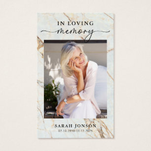 In Love Memory Funeral Memorial Prayer Card