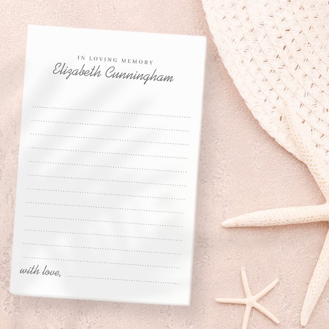 In Love Memory Funeral Modern Share a Memory Post-it Klebezettel (Von Creator hochgeladen)