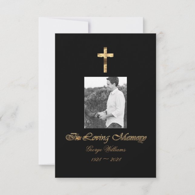 In Love Memory Golden Cross Tode Jahrestag (Vorderseite)