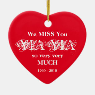 In Love Memory Großmutter Yia Custom Kids Keramik Ornament