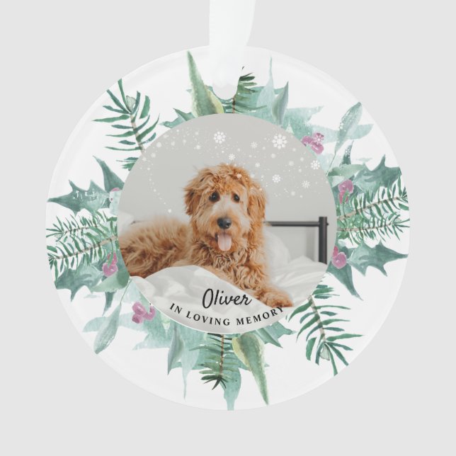 In Love Memory Hund Pet Foto Weihnachten Ornament