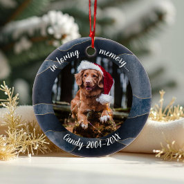 In Love Memory | Hunde Foto Haustiere Memorial Abs Keramik Ornament