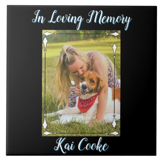 In Love Memory Individuelle Name Foto Fliese (Vorderseite)