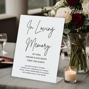 In Love Memory Individuellen Namens Hochzeitssemin Sockelschild