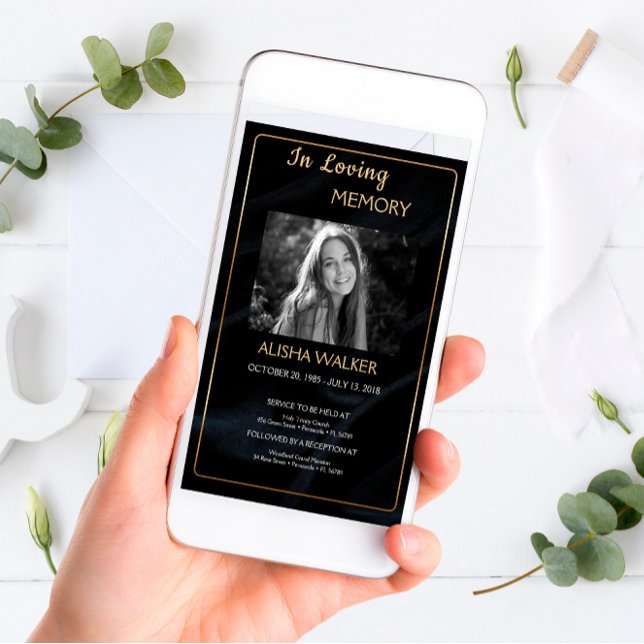 In Love Memory Invitation, Memorial Einladung (Von Creator hochgeladen)