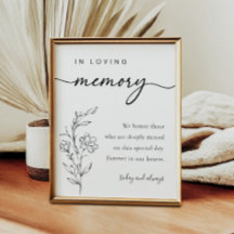 In Love Memory Kalligrafie Hochzeitssymbol