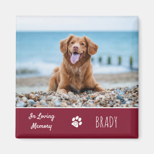 In Love Memory Keepake Dog Foto Pet Memorial Magnet