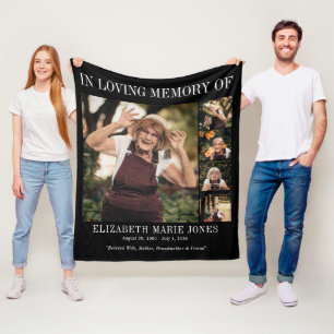 In Love Memory Keepake Tribute Foto Memorial Fleecedecke