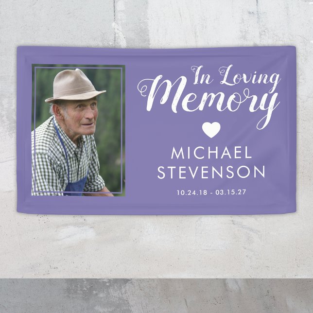In Love Memory | Lila Memorial-Foto Banner (Von Creator hochgeladen)