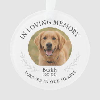 In Love Memory Loss Beileid Keepake Ornament