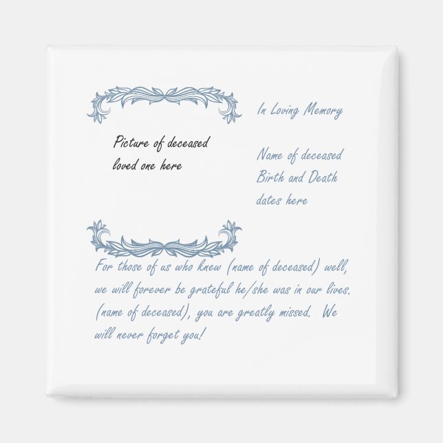 In Love Memory Magnet (Vorne)