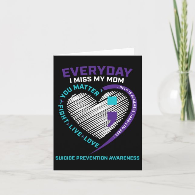 In Love Memory Mama Suizid Awareness Prevention Karte (Vorderseite)