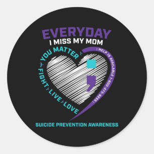 In Love Memory Mama Suizid Awareness Prevention Runder Aufkleber