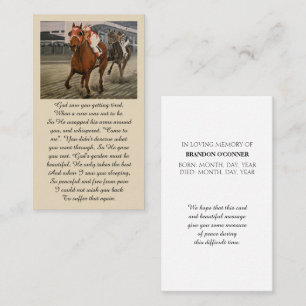 In Love Memory Match Race Sympathy Card Visitenkarte