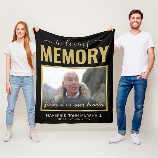 In Love Memory Memorial Bild Fleece Blanket (Beispiel)