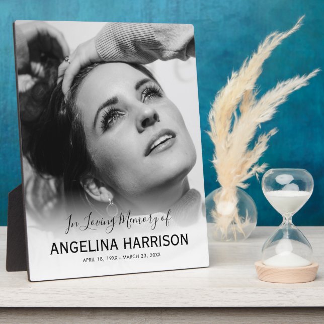 In Love Memory | Memorial-Foto Fotoplatte (Seite)