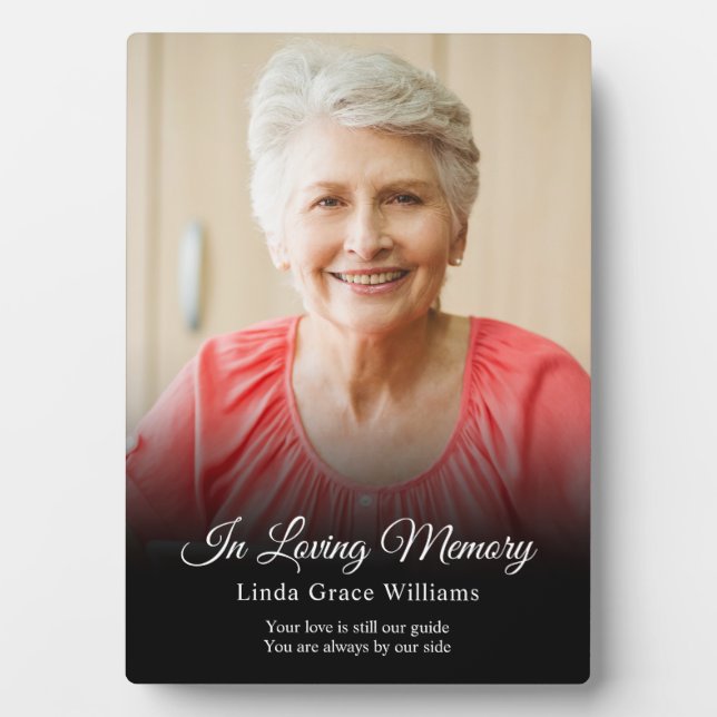 In Love Memory Memorial Keepake Bereavement Fotoplatte (Vorderseite)