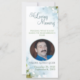 In Love Memory Memorial Keepake Sympathy Card