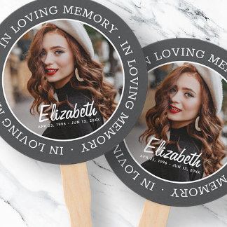 In Love Memory Memorial Modern Custom Foto Fächer