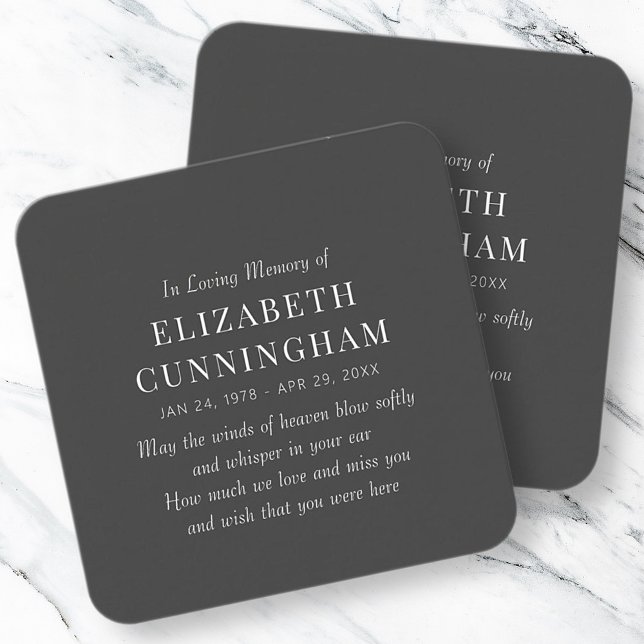 In Love Memory Memorial Modern Simple Mitteilungskarte (Von Creator hochgeladen)