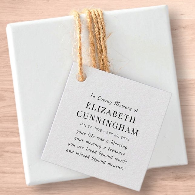 In Love Memory Memorial Modernes einfaches Angebot Geschenkanhänger (Von Creator hochgeladen)