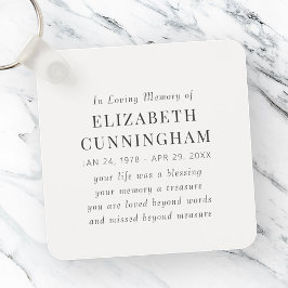 In Love Memory Memorial Modernes einfaches Angebot Schlüsselanhänger