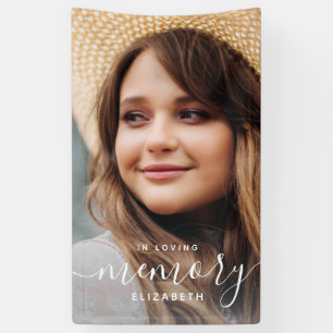 In Love Memory Memorial Modernes elegantes Foto Banner