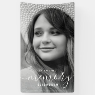 In Love Memory Memorial Modernes elegantes Foto Banner