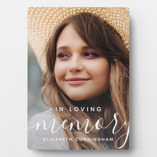 In Love Memory Memorial Modernes elegantes Foto Fotoplatte