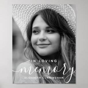 In Love Memory Memorial Modernes elegantes Foto Poster