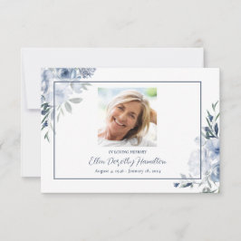 In Love Memory Memorial Service Dankeskarte