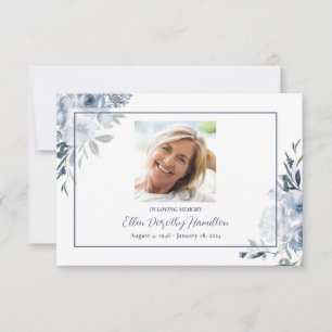 In Love Memory Memorial Service Dankeskarte