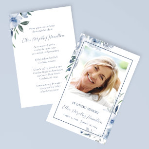 In Love Memory Memorial Service Einladung