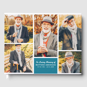 In Love Memory Modern Color Foto Collage Gästebuch