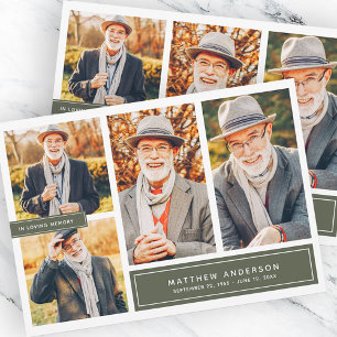 In Love Memory Modern Color Foto Vielen Dank Mitteilungskarte