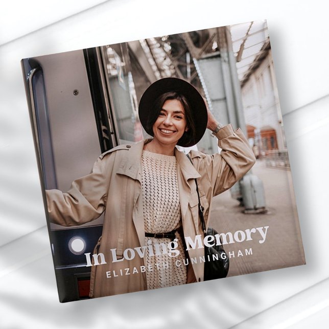 In Love Memory Modern Custom Foto Memorial Button (Von Creator hochgeladen)